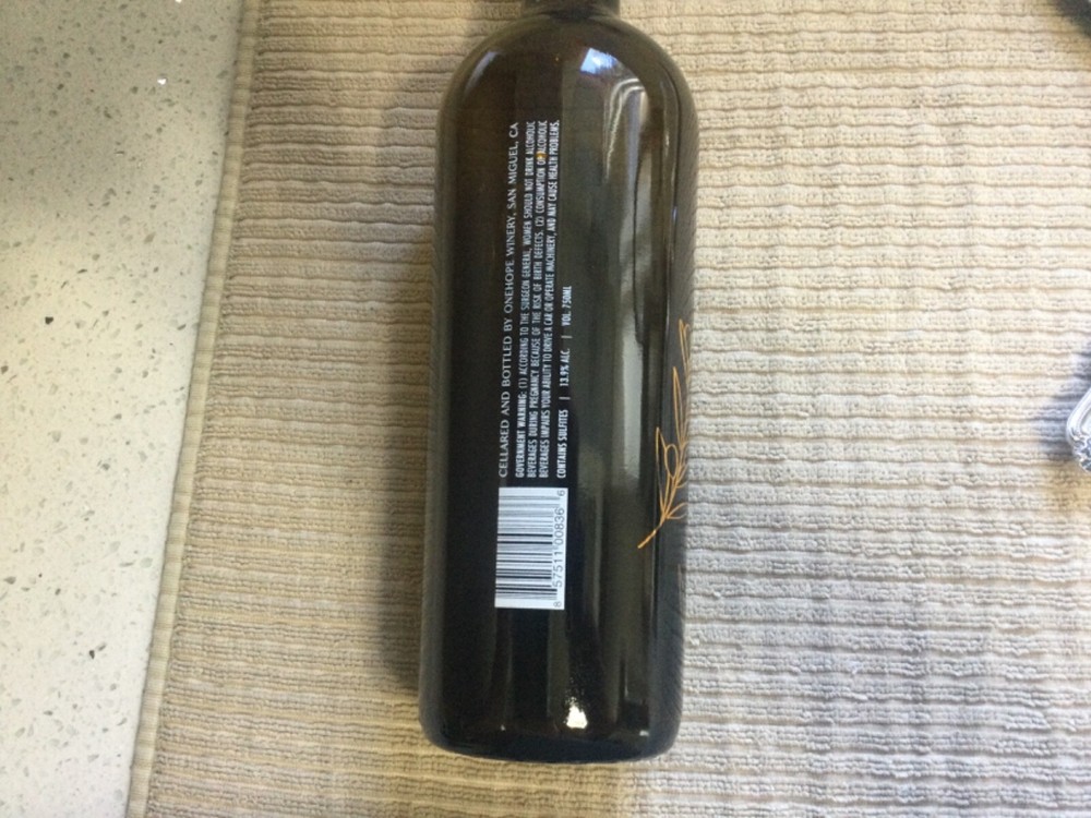 2020 One Hope Cabernet Sauvignon Wine bottle EMPTY