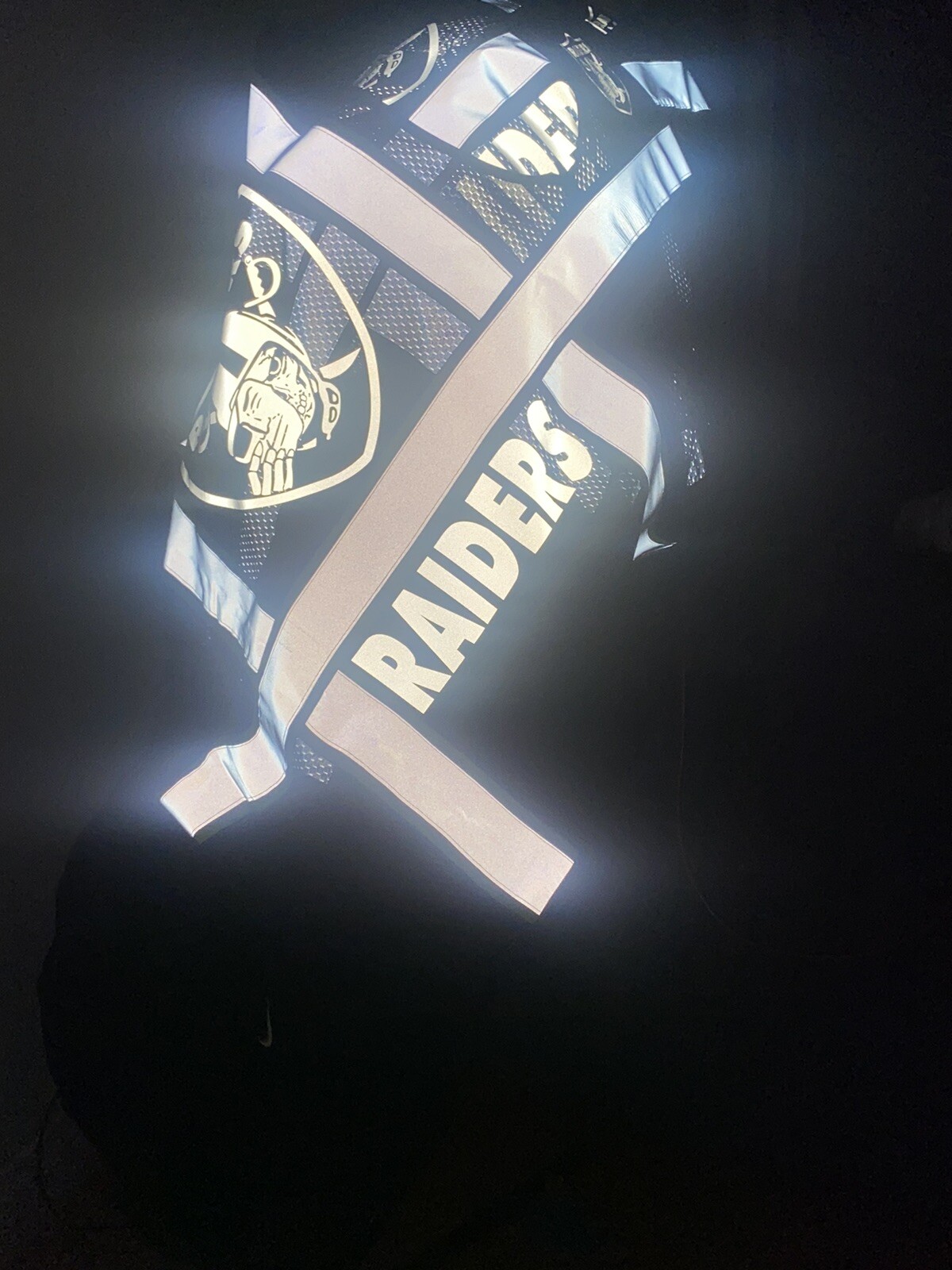 Las Vegas Raiders Work Safety Vest Reflective Skull PPE