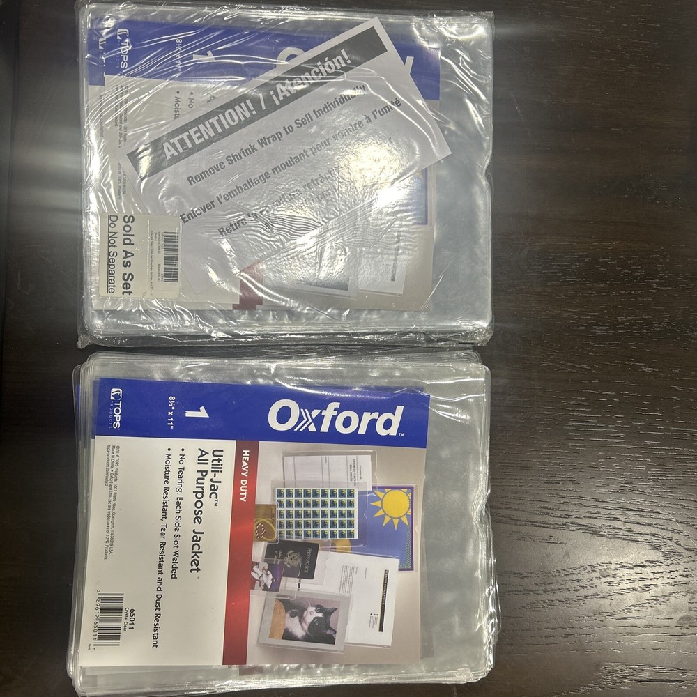 80 Count Oxford Utili-Jac Heavy-Duty Clear Plastic Document Protector