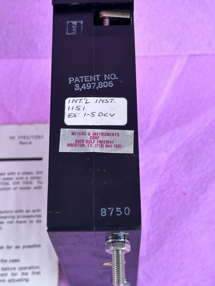 CMI 1151 BLANK VERTICAL OTHER PANEL METER
