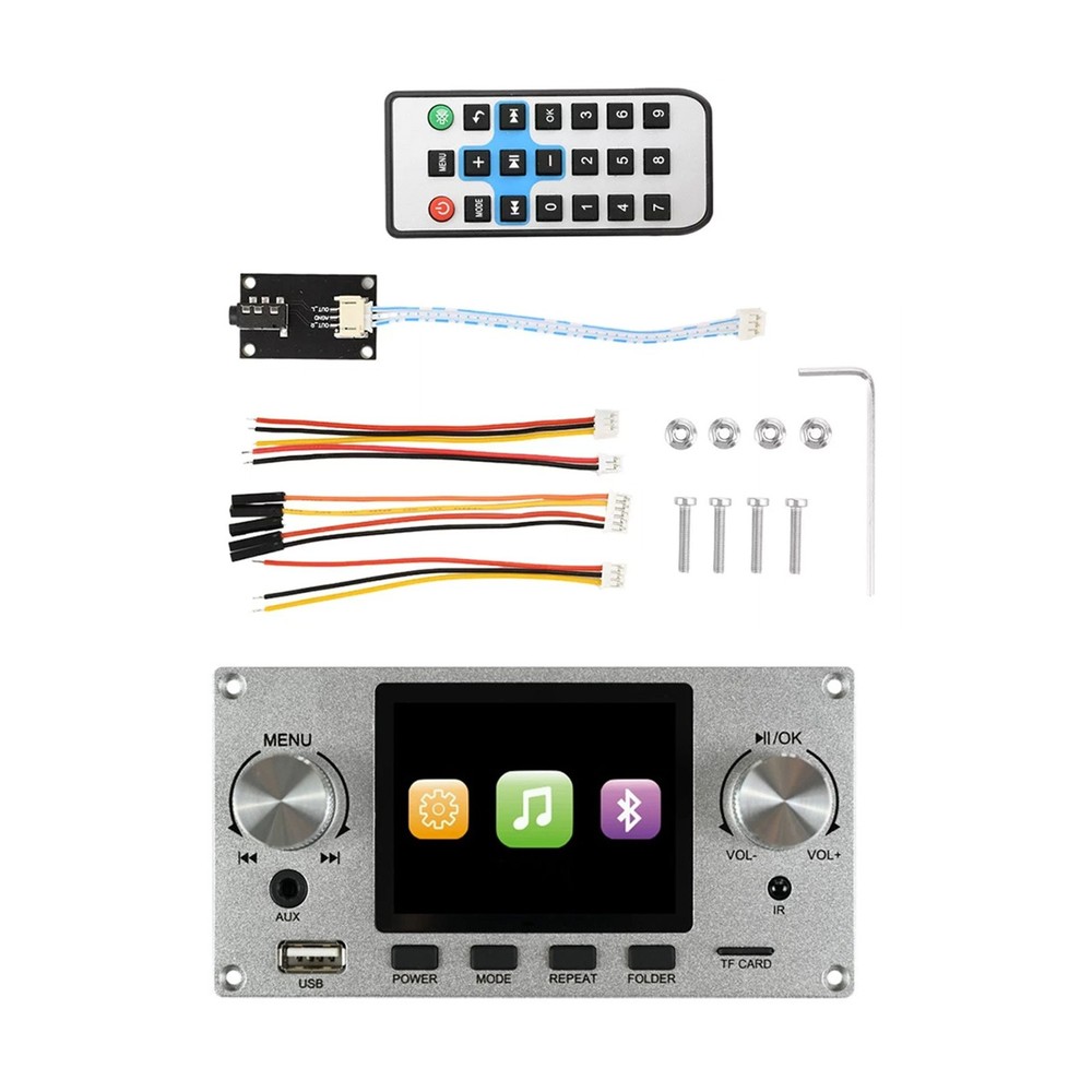 1set 2.8" IPS Decoder Board Bluetooth MP3 TF USB Aux IR I2S Audio Module