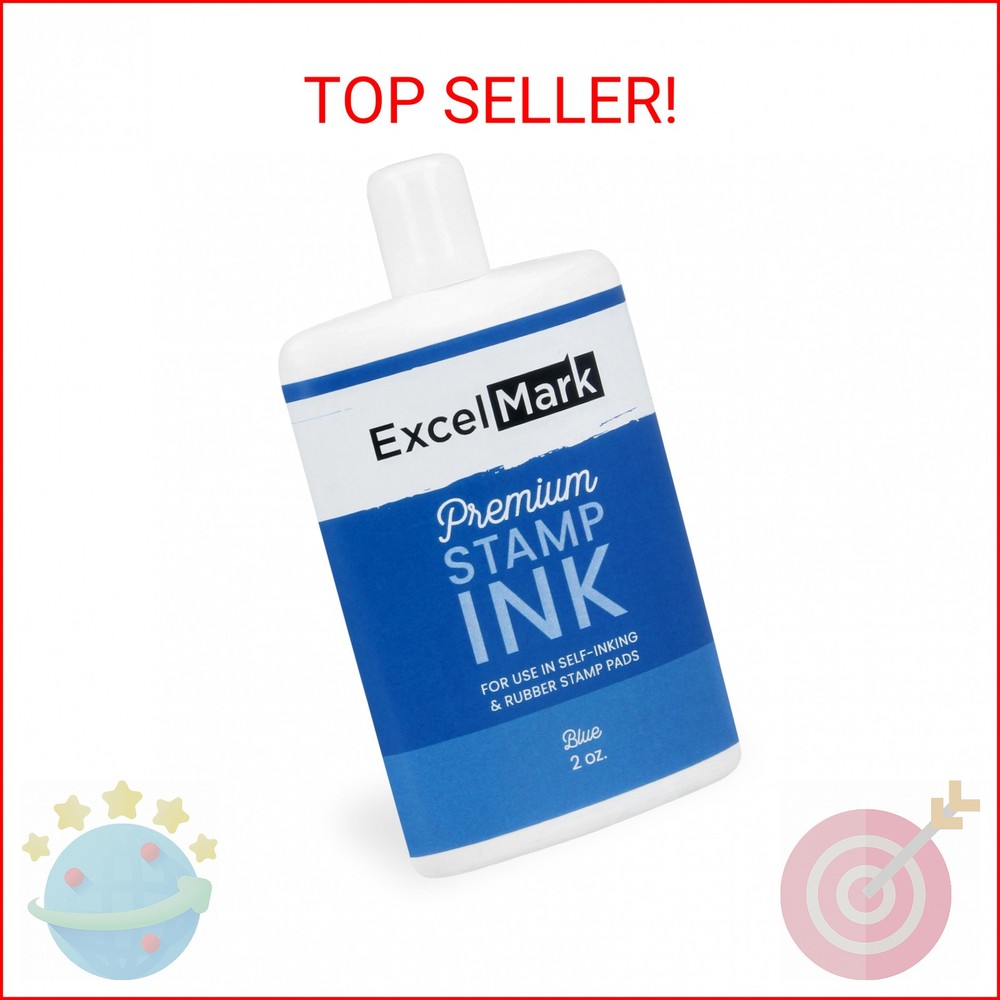 Self Inking Stamp Refill Ink - 2 oz. - Blue Ink