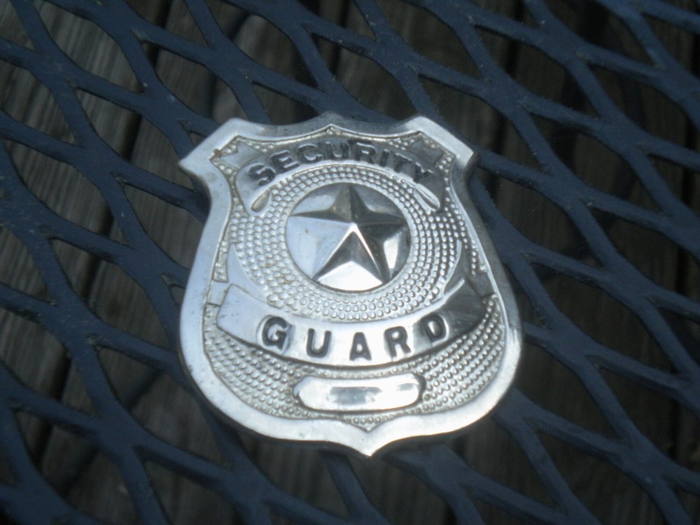 Vintage  Security Guard Badge