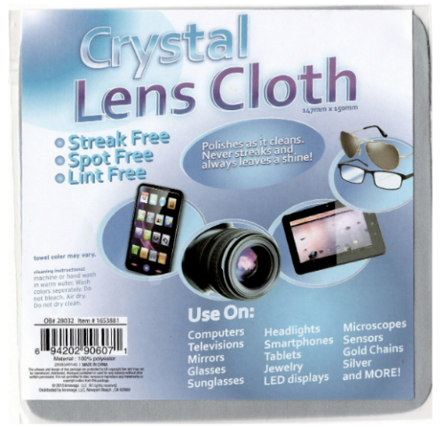 5 PACK -Crystal Lens Cloth