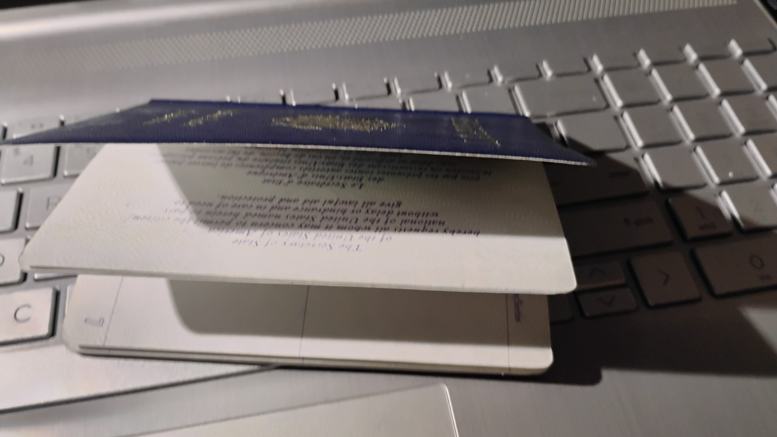 VINTAGE PASSPORT USA 1987 INK STAMPS