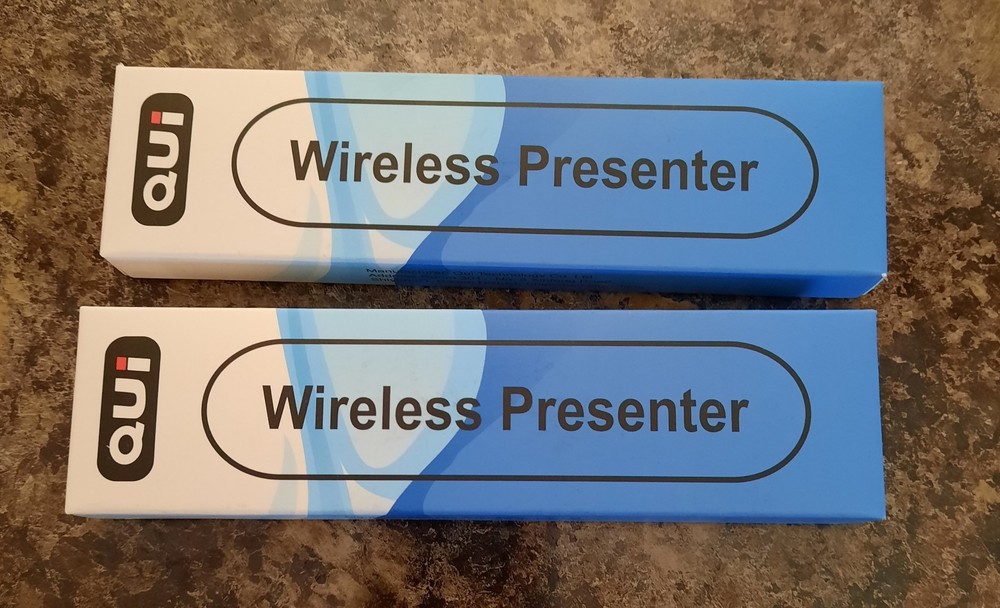 2 QUI Presentation Clickers, RF 2.4Ghz USB Wireless Presenter Remote