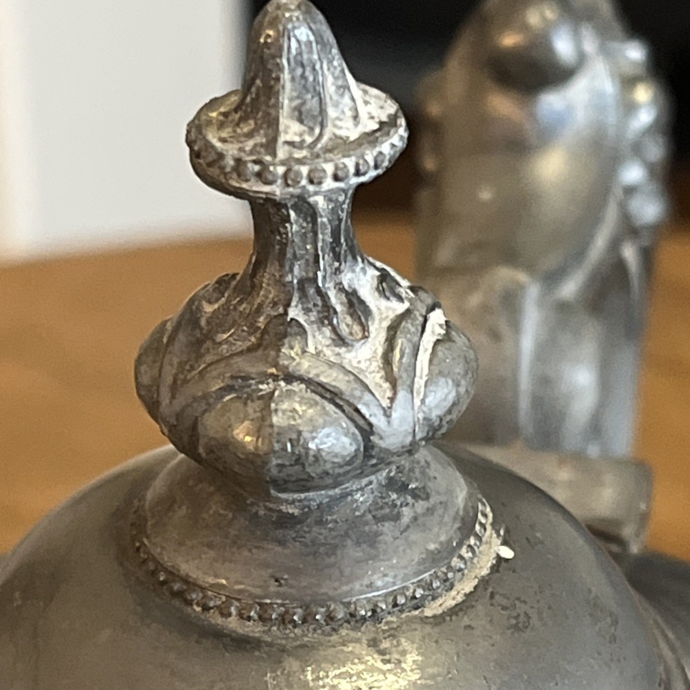 Silver Plate Enamel Lined Victorian Water Pot Pitcher 1868 Grape Vine