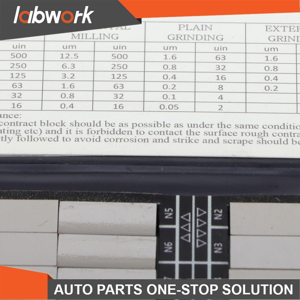 Labwork Surface Roughness Comparators,Roughness Test Block Ra0.05-12.5mm 30Pcs