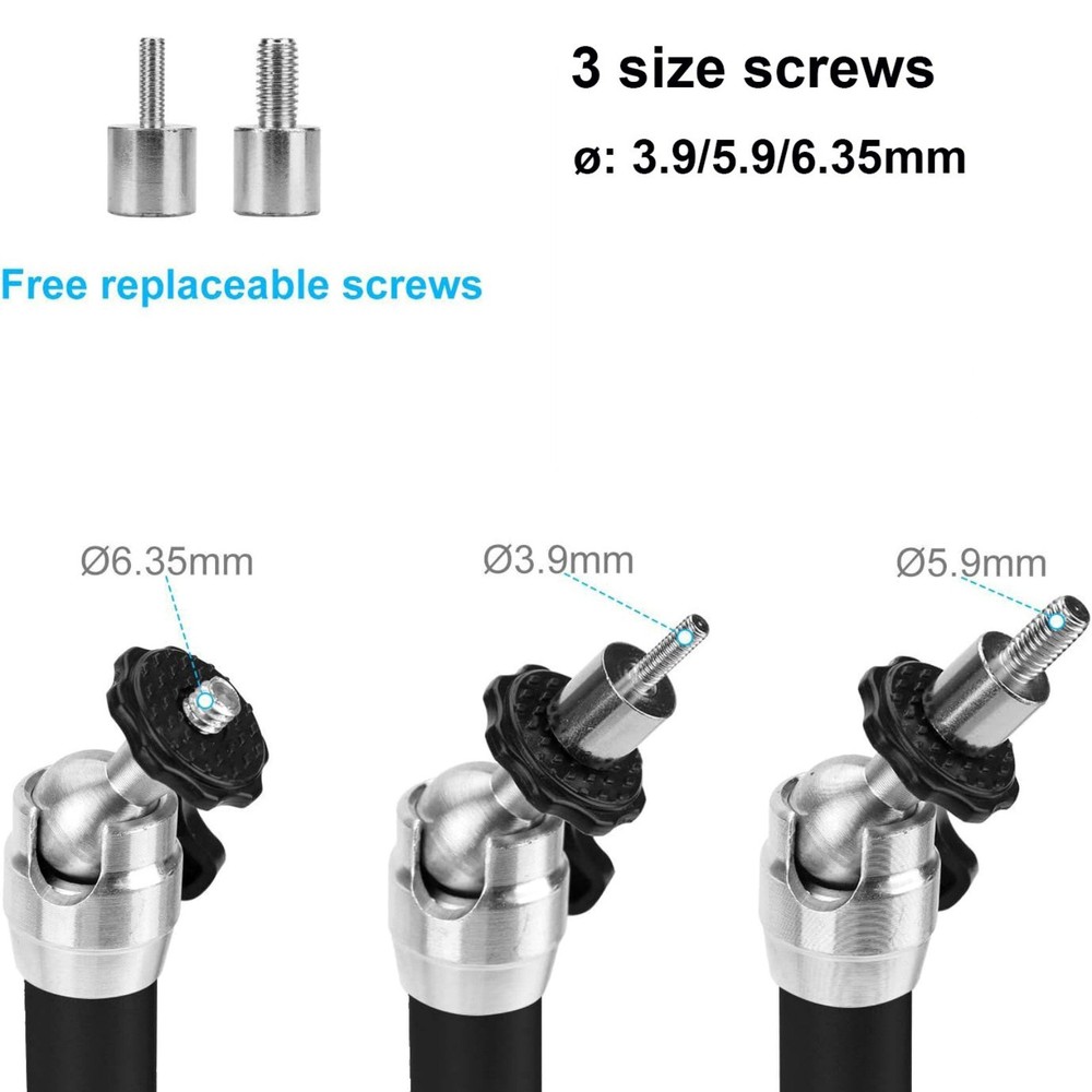 Black Universal Mount for Mini Projector and Digital Camera with 3 Adapters