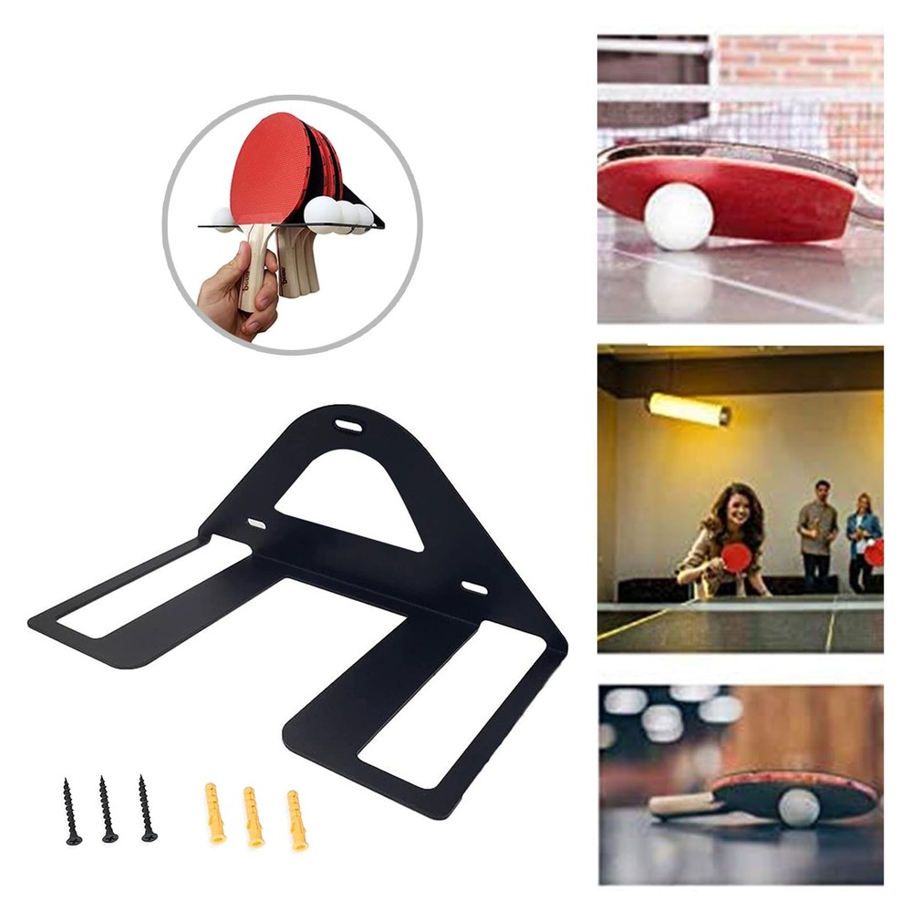 Ping Pong Paddle Storage Rack Wall Mounted Table Tennis Racket Display Holder