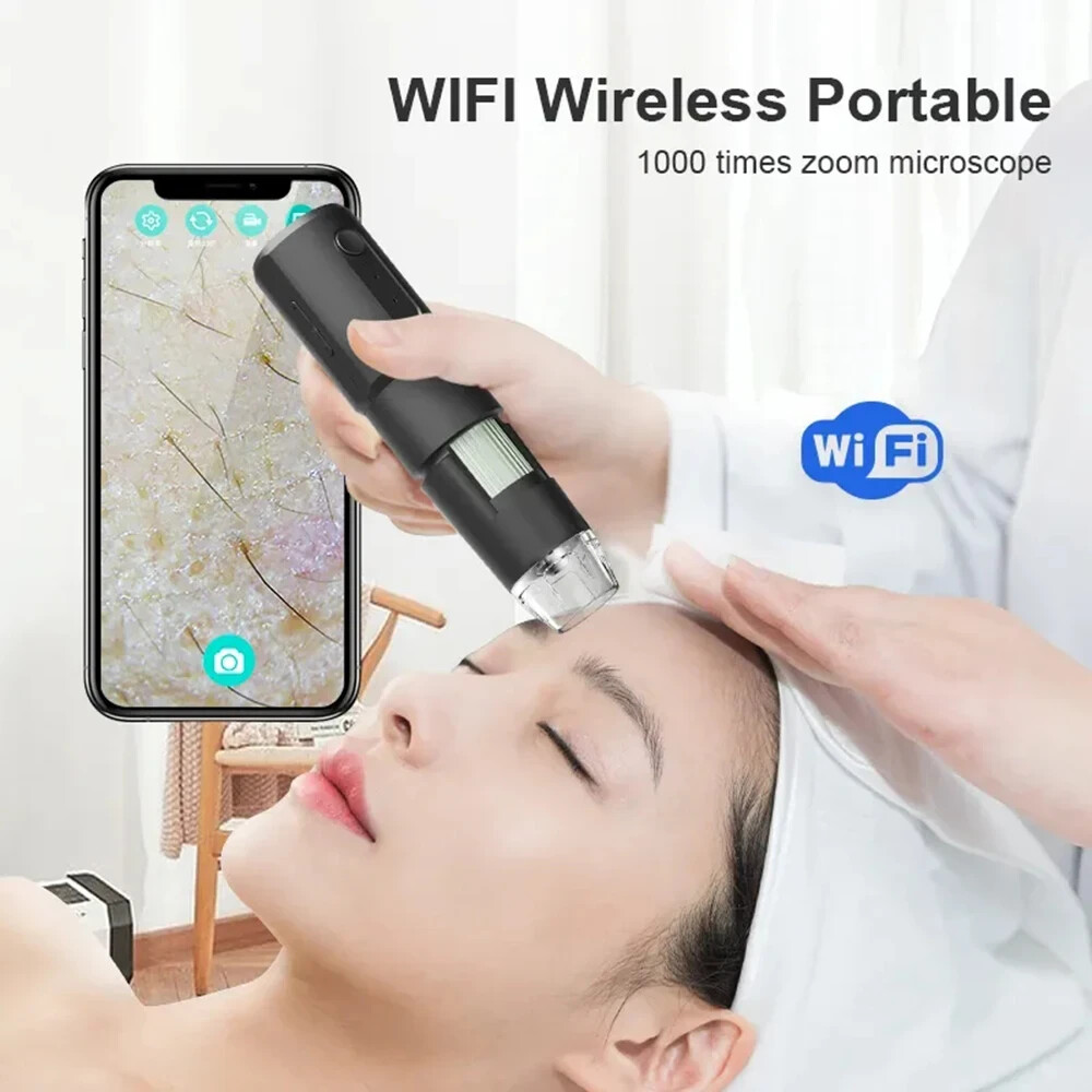 Digital Microscope WiFi Wireless Electron Dermatoscope Scalp Detection Pores