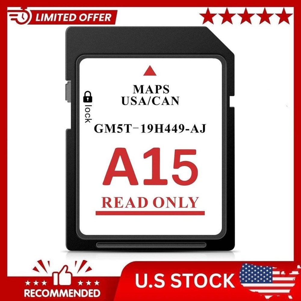 2025 Latest A15 Navigation SD Card Map Compatible with Sync 2 Ford & Black.