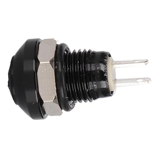 Momentary Push Button Switch, 1A 24V 8mm Mini No Lock Round Switch Mini Black