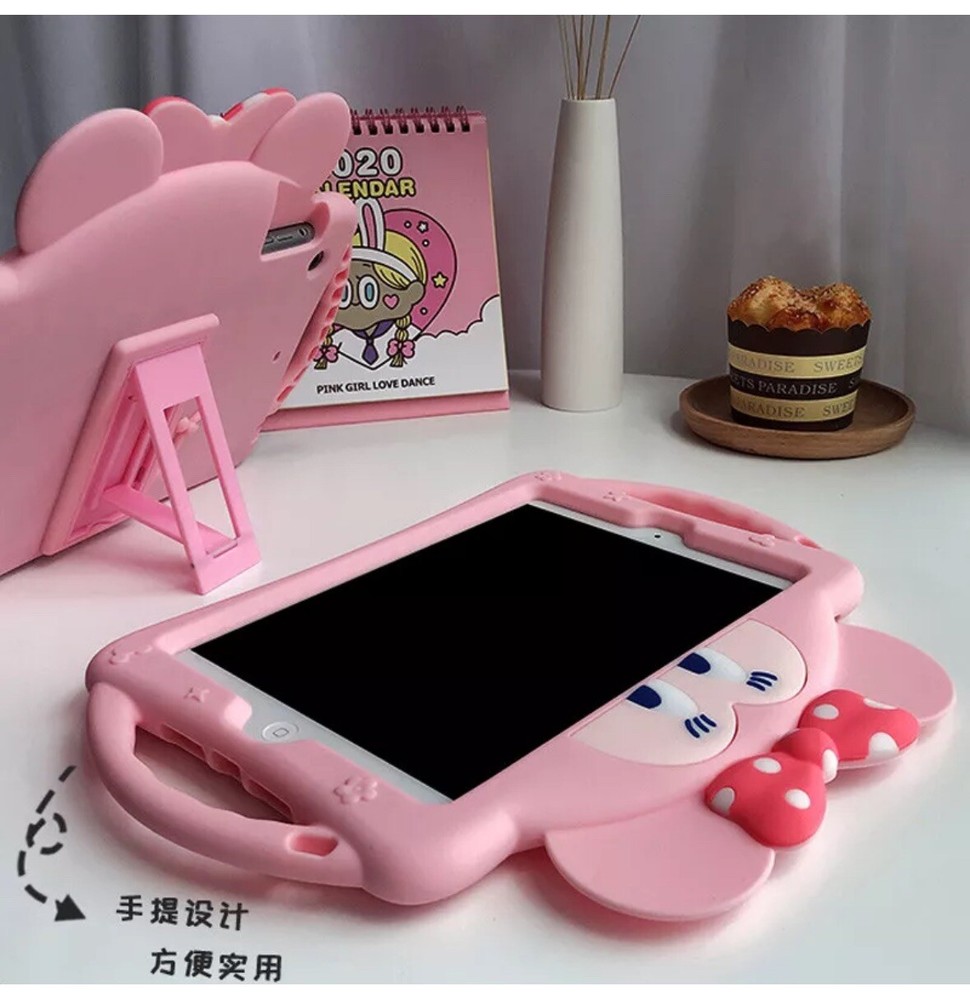 Minnie Mouse Handle Taipa Silicon Soft Bracket TabletCase For iPad 10.2''screen