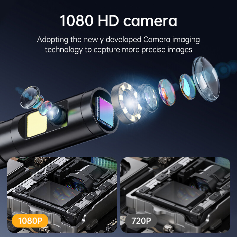 Endoscope Camera with Light –Single Lens Borescope, 4.3" Display 32.81FT Cable