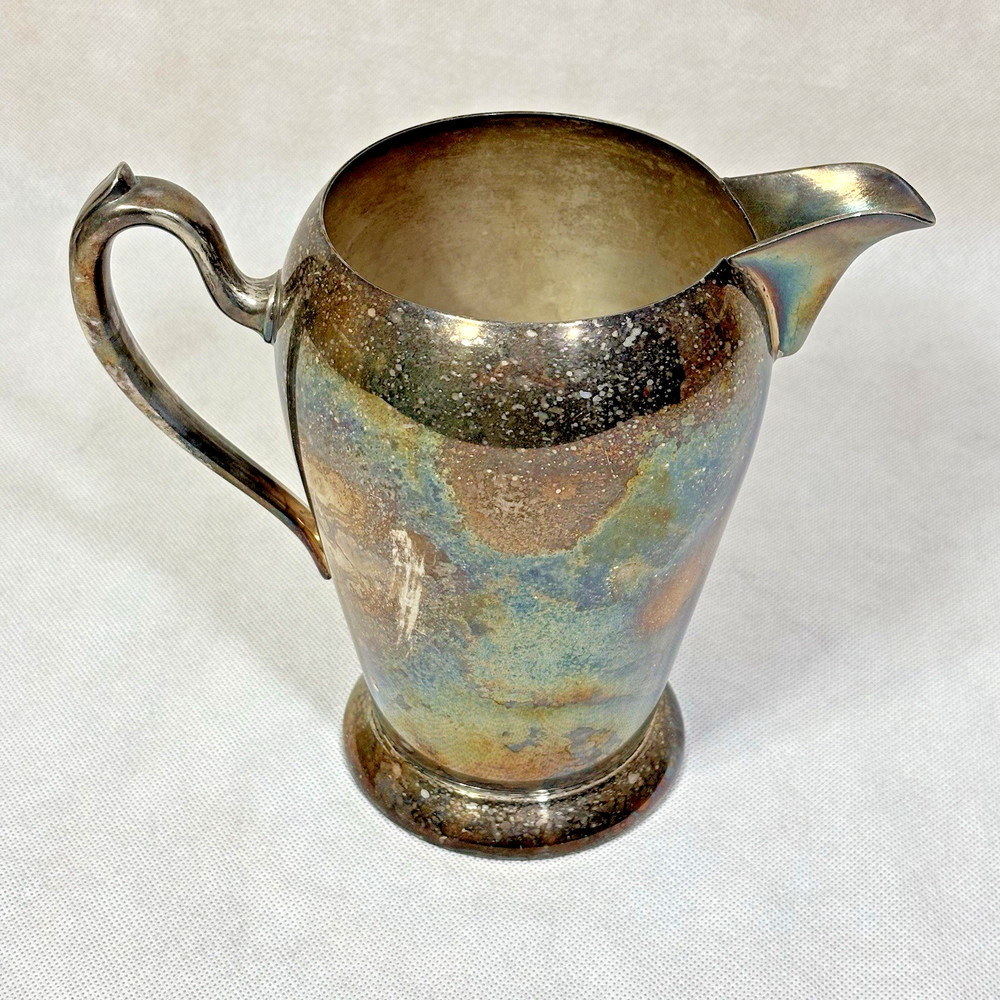 Vintage Academy Silver On Copper Pitcher #105