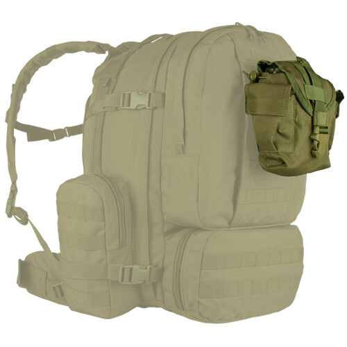 NEW Military Style Tactical Survival MOLLE 1 qt Canteen Cover Pouch SWAT BLACK