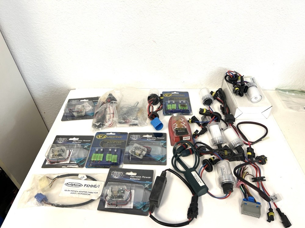 Lot of Various Adapter, Adapter Cables, Hyperbiright Solid LED + MORE