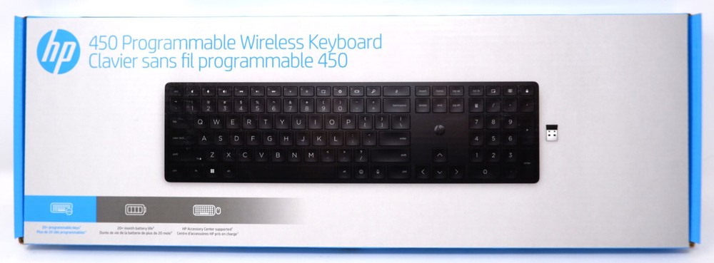 GENUINE HP 450 PROGRAMMABLE WIRELESS KEYBOARD 4R177AA#ABA - NEW!