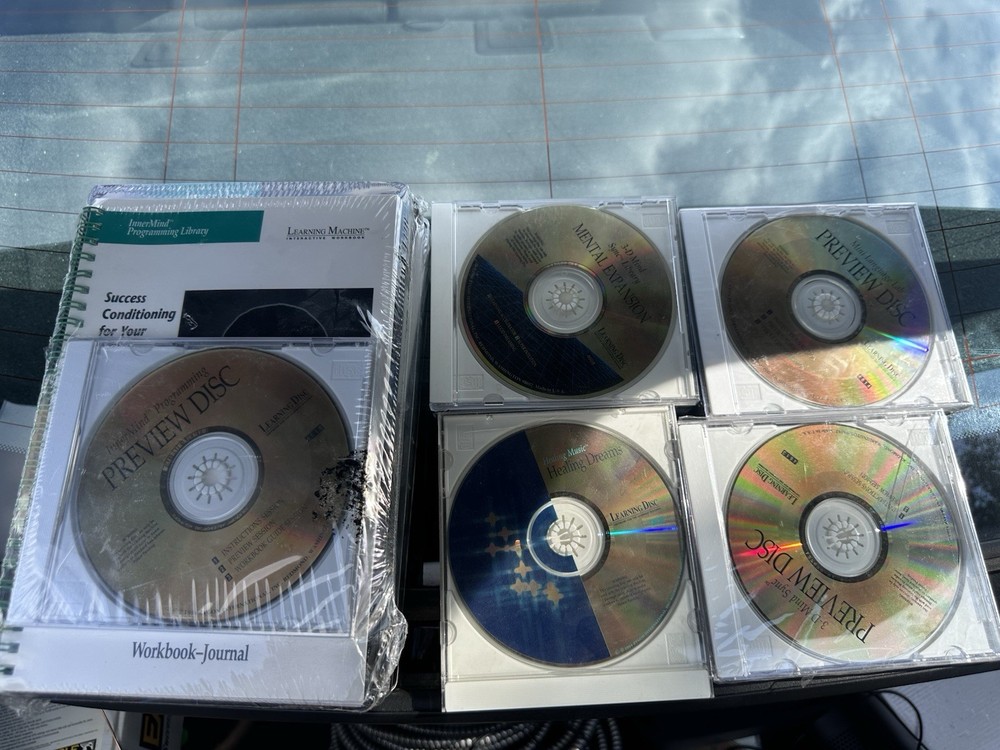 VERY RARE 1994 ZYGON LEARNING MACHINE HEADSET LIGHT SHIELD & 5 CD'S