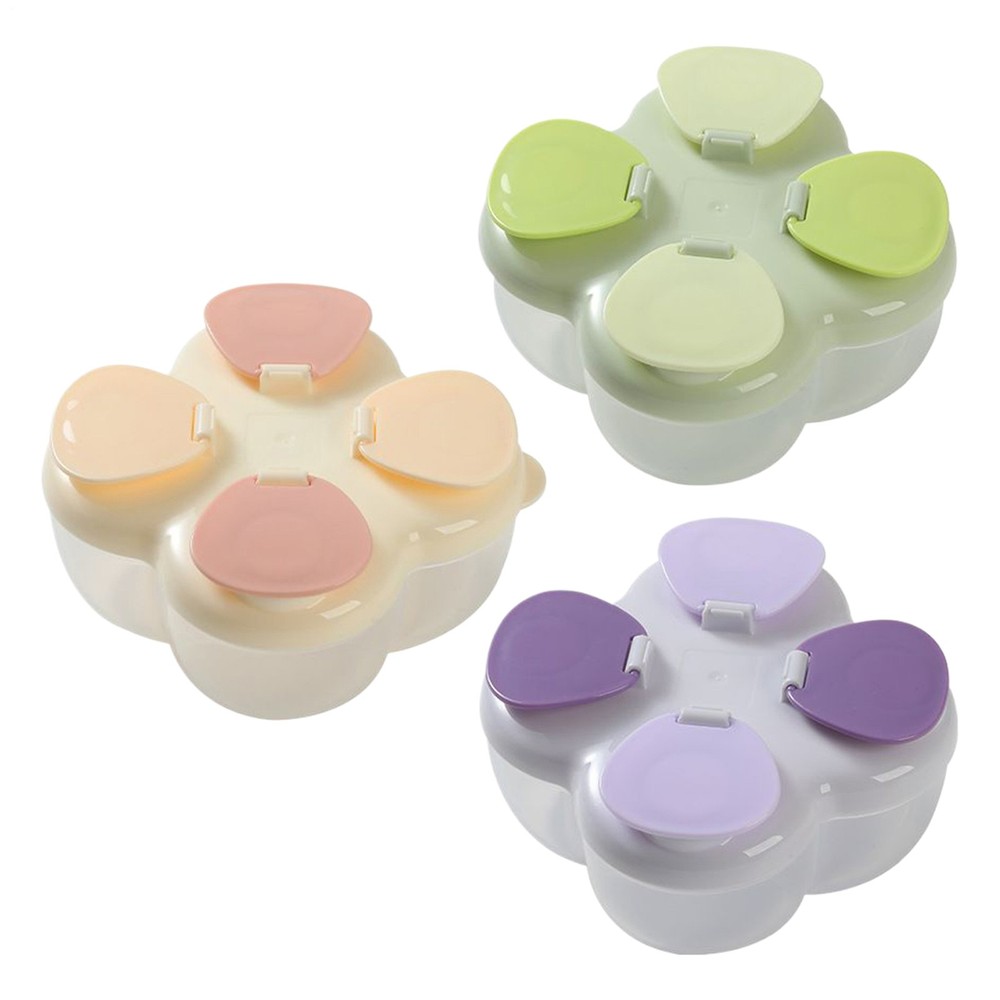 Portable Formula Container 4-Grid Leak-Proof Child Snack Storage Box