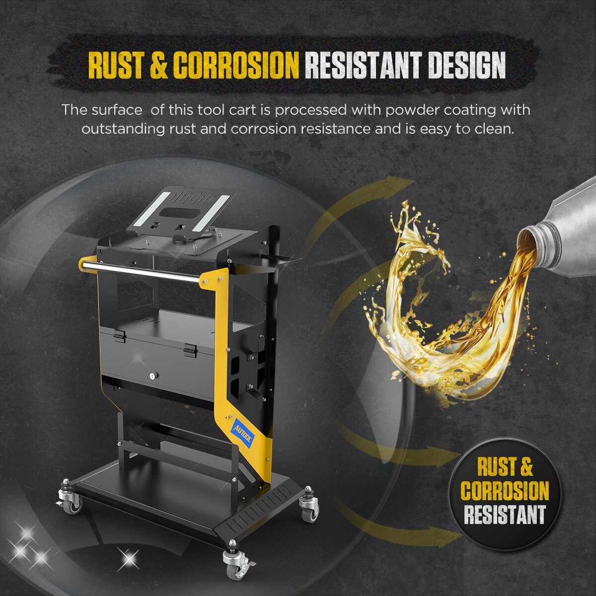 Automotive Service Tool Cart Car Repair Diagnostic Cart Safety locks Rotary lift