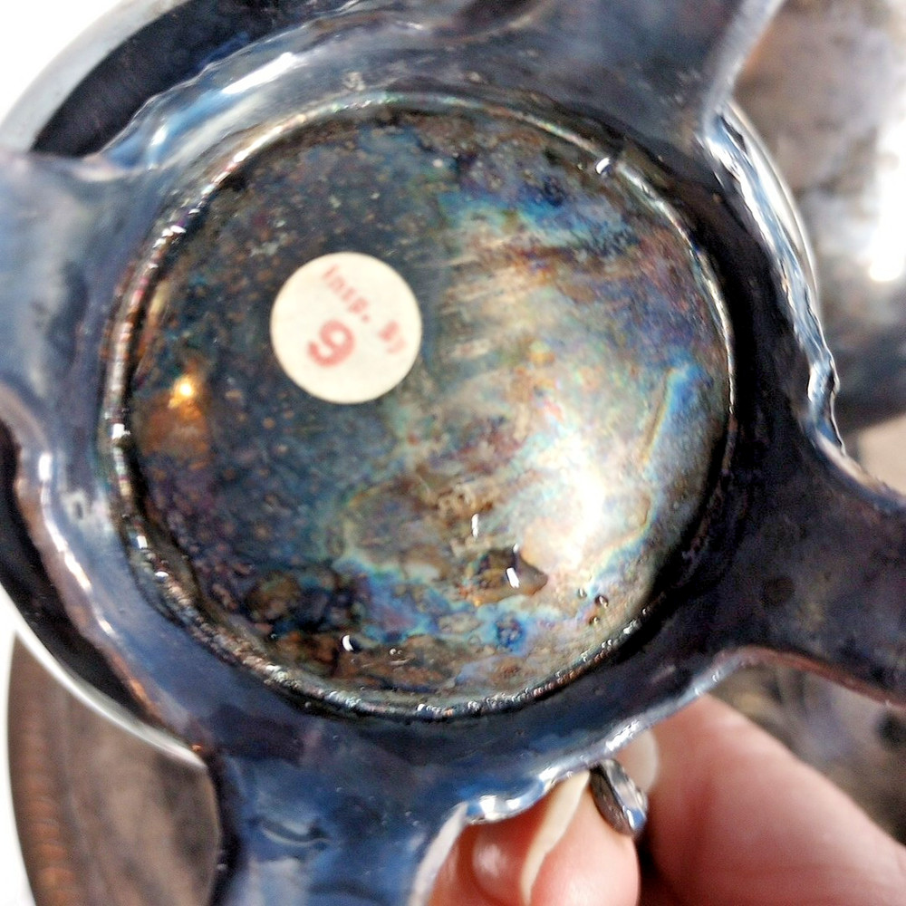 FB Rogers Silver Plated Tea Set 5pc Vintage 1970s Tarnished