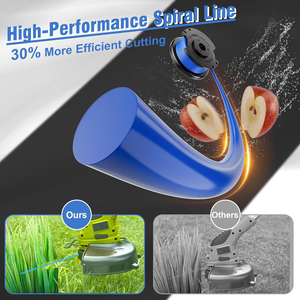 7 Pcs AC14RL3A Replacement Weed Wacker String for Ryobi One+, 0.065" Diameter St