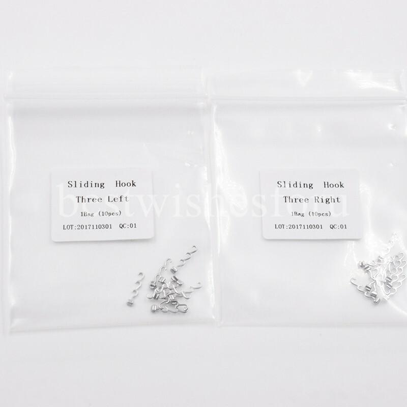 Dental Orthodontic Sliding Hooks Crimpable Left/Right Archwire Multi-Function