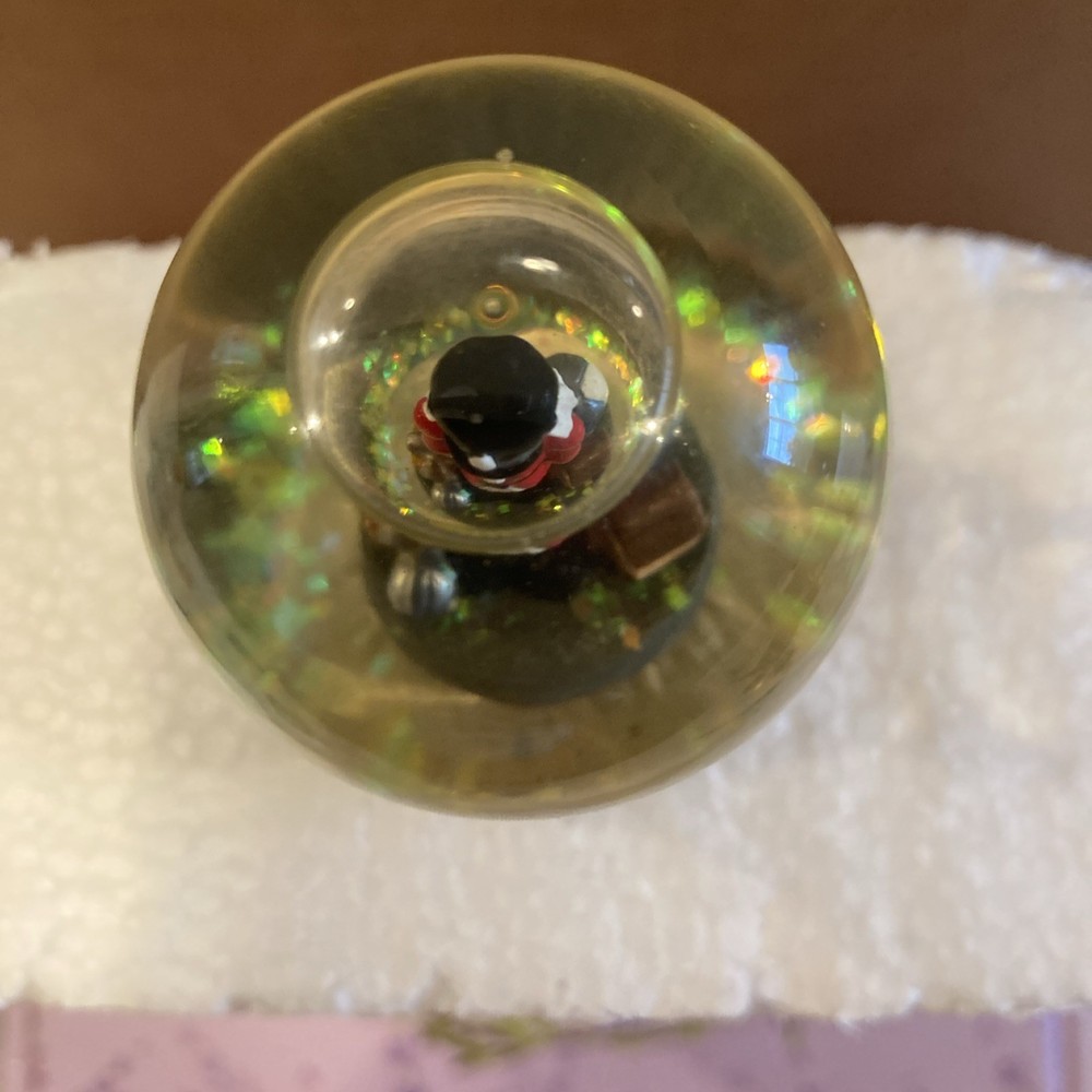 Mini Nutcracker Snow Globe With Metal Base Height 2.5 inches