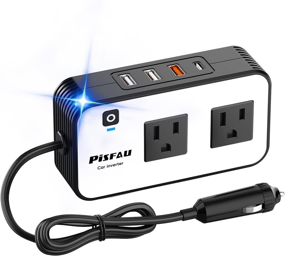 High-Efficiency 200W Car Power Inverter - Safe Charging Solution for Electronics
