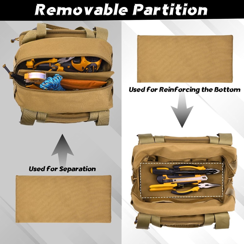 12 inch Tool Bag, Water-Resistant Small Tactical Tool Bag, Durable Handle Too...