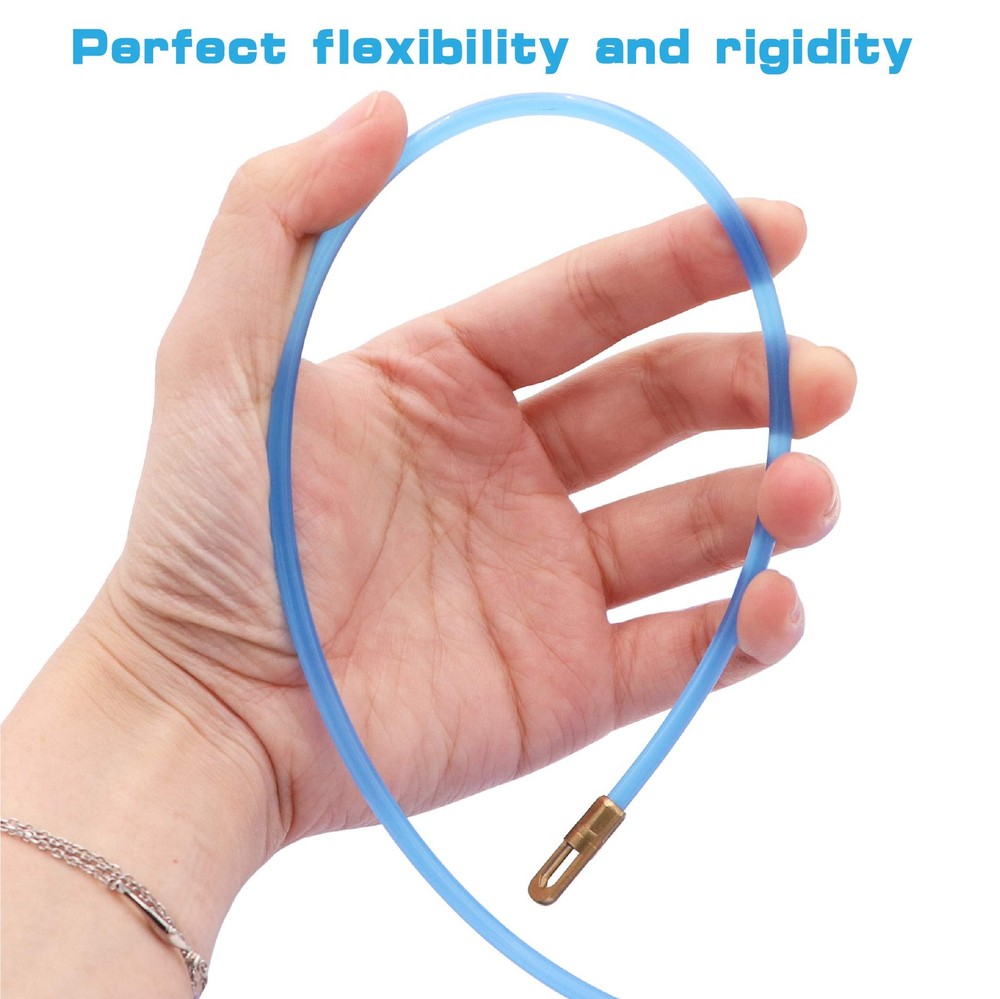 65 Feet Fish Tape Wire Puller Through Wall Electrical Pull Push Kit Conduit