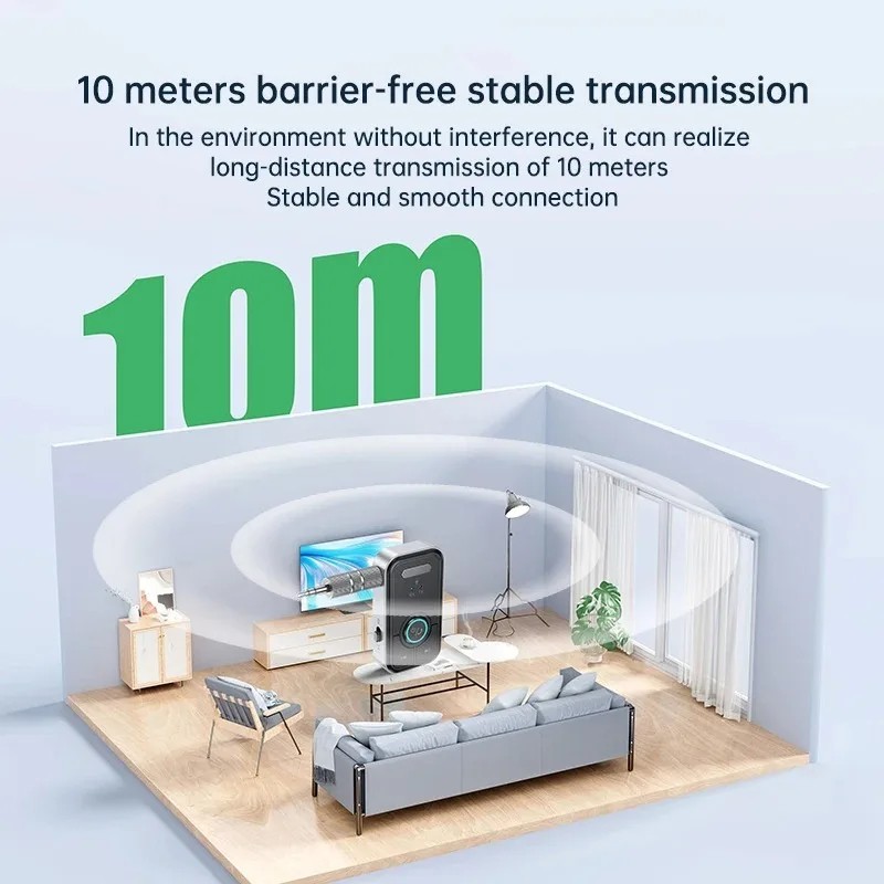 Bluetooth 5.3 Transmitter Receiver AUX 3.5mm Wireless Adapter Car Headphones