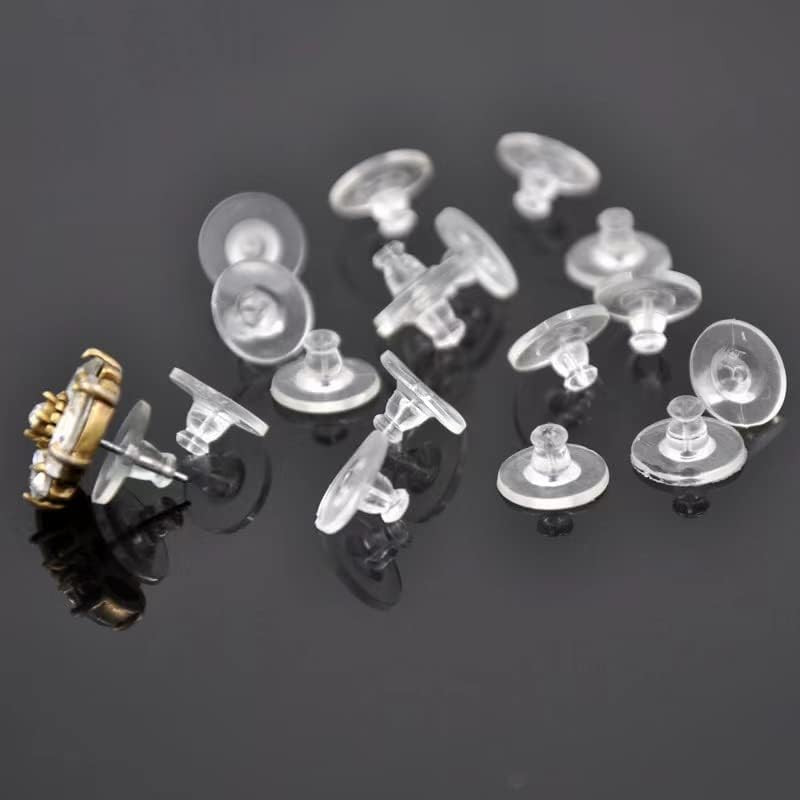 Rubber Earring Backs,100Pcs Soft Clear Earring Backs Replacements for Droopy Ear