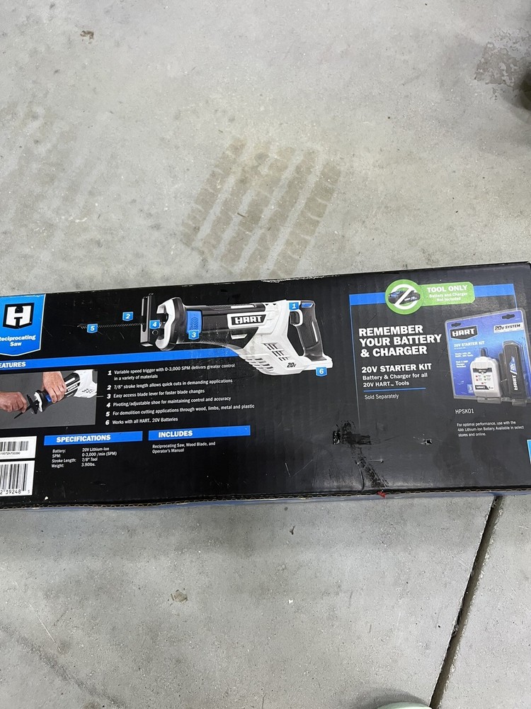 Hart HPR501 Reciprocating Saw 20v -TOOL ONLY