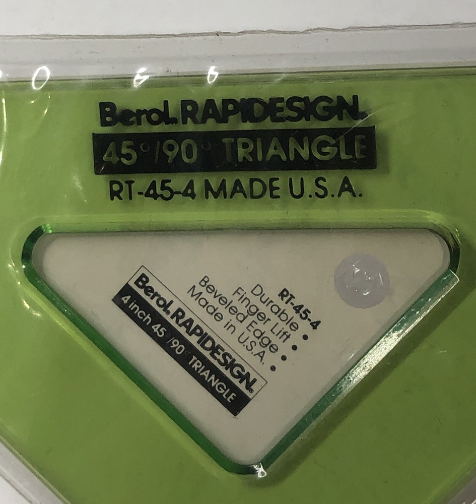 Berol RapiDesign Triangles 45/90 RT 45-4