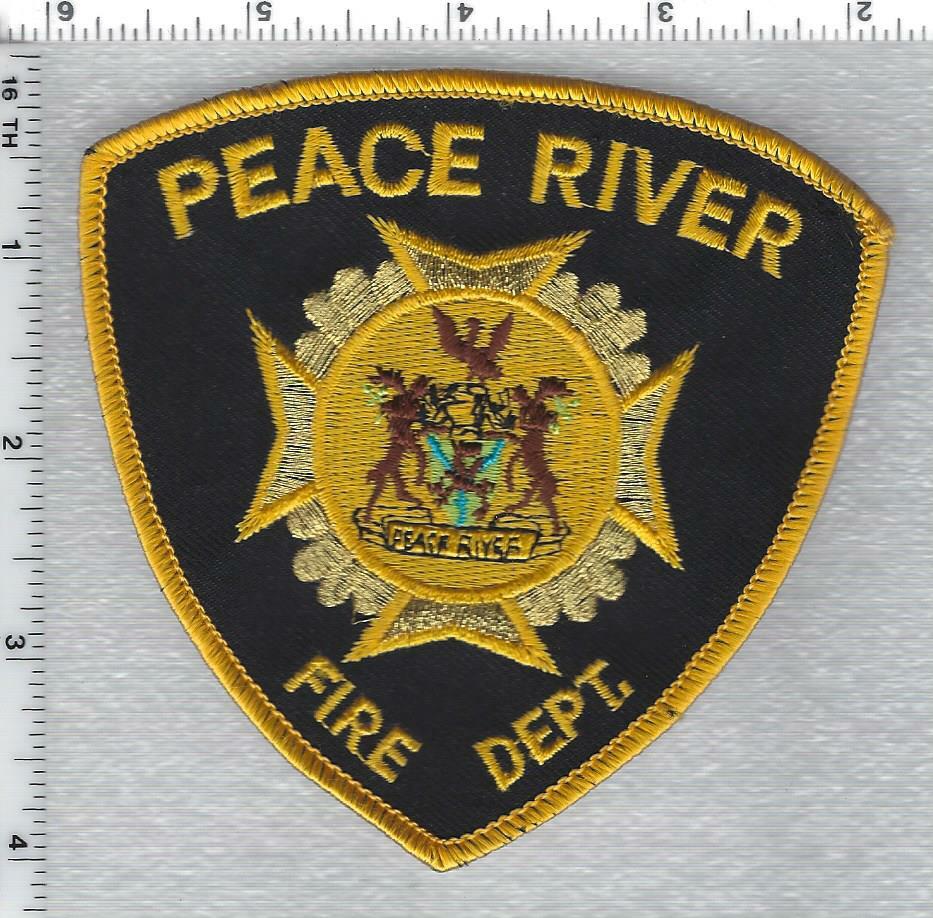 Peace River Fire Department (Alberta, Canada) Yellow Border Shoulder Patch
