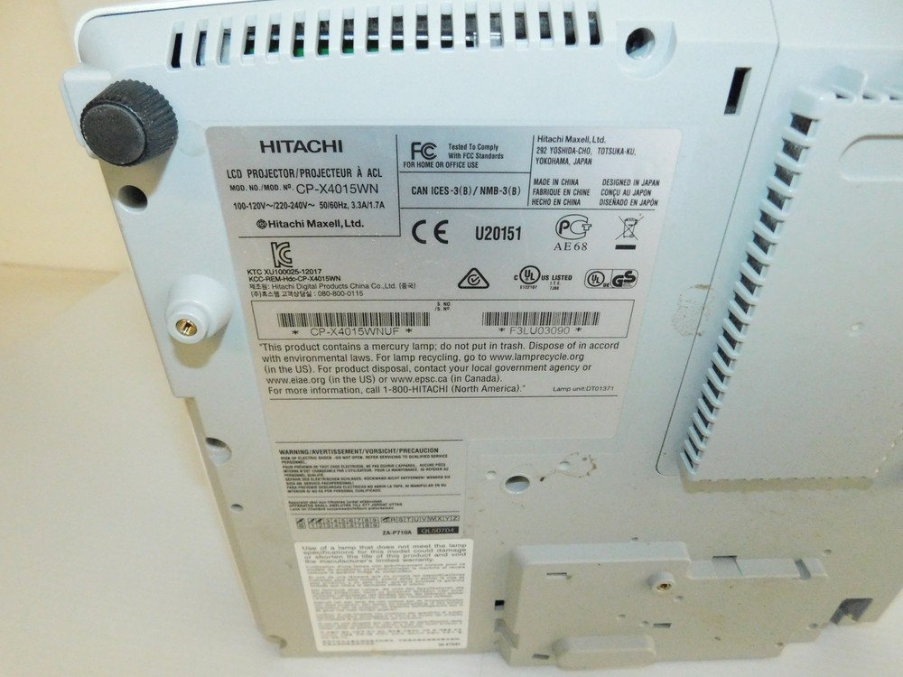 ^^ HITACHI CP-X4015WN 3LCD PROJECTOR (ASP9)