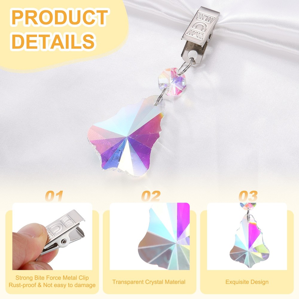 4Pcs Tablecloth Weights, Tree Shape Curtain Weight, AB Color