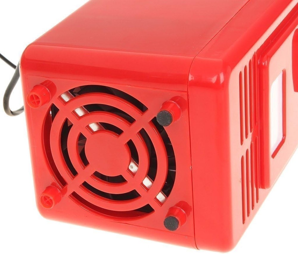 Versatile Mini USB Fridge with Cooling & Heating - Red Design for Office