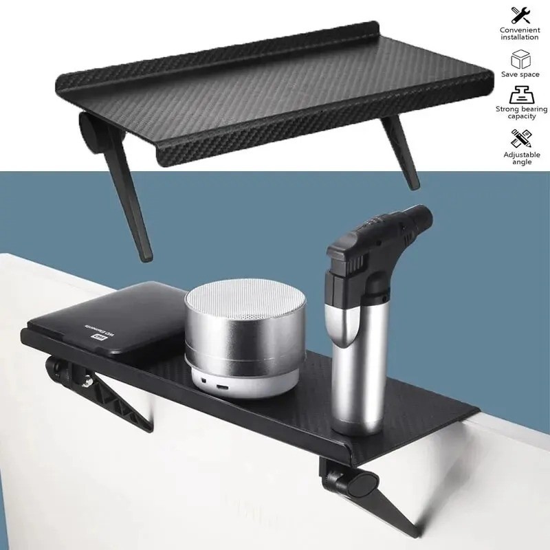TV Computer Caddy Screen Top Shelf Desktop Adjustable Storage Organize Bracket