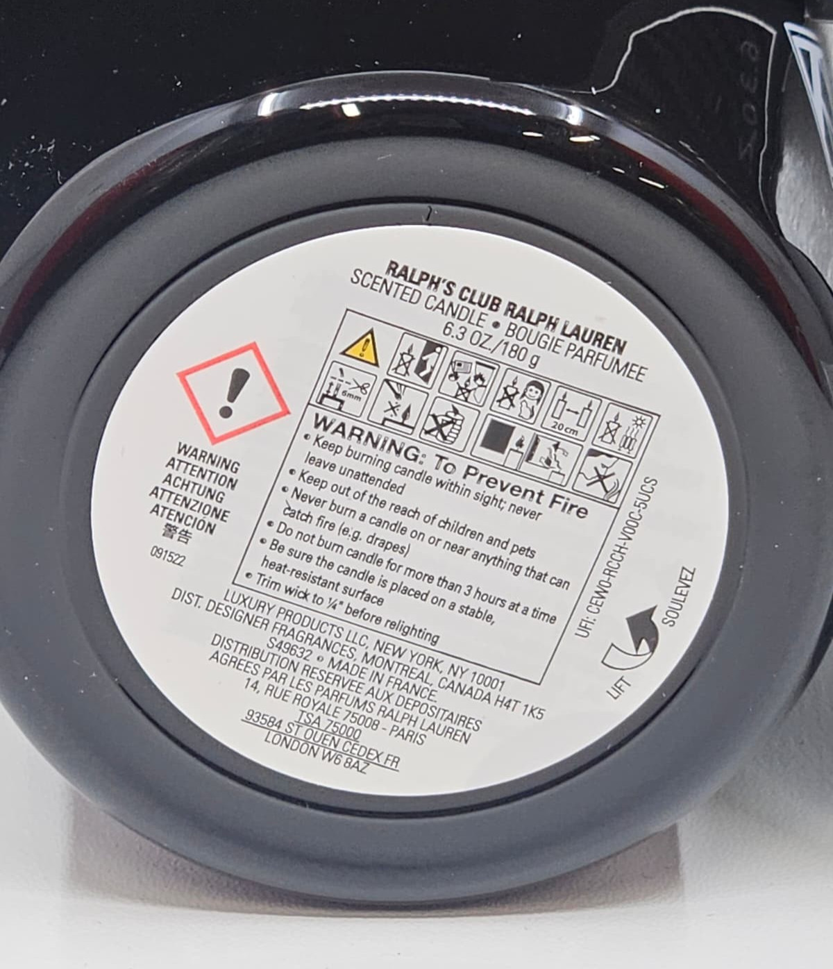 Ralph Laurent Ralph's Club Scented Candle 6.3oz - NEW