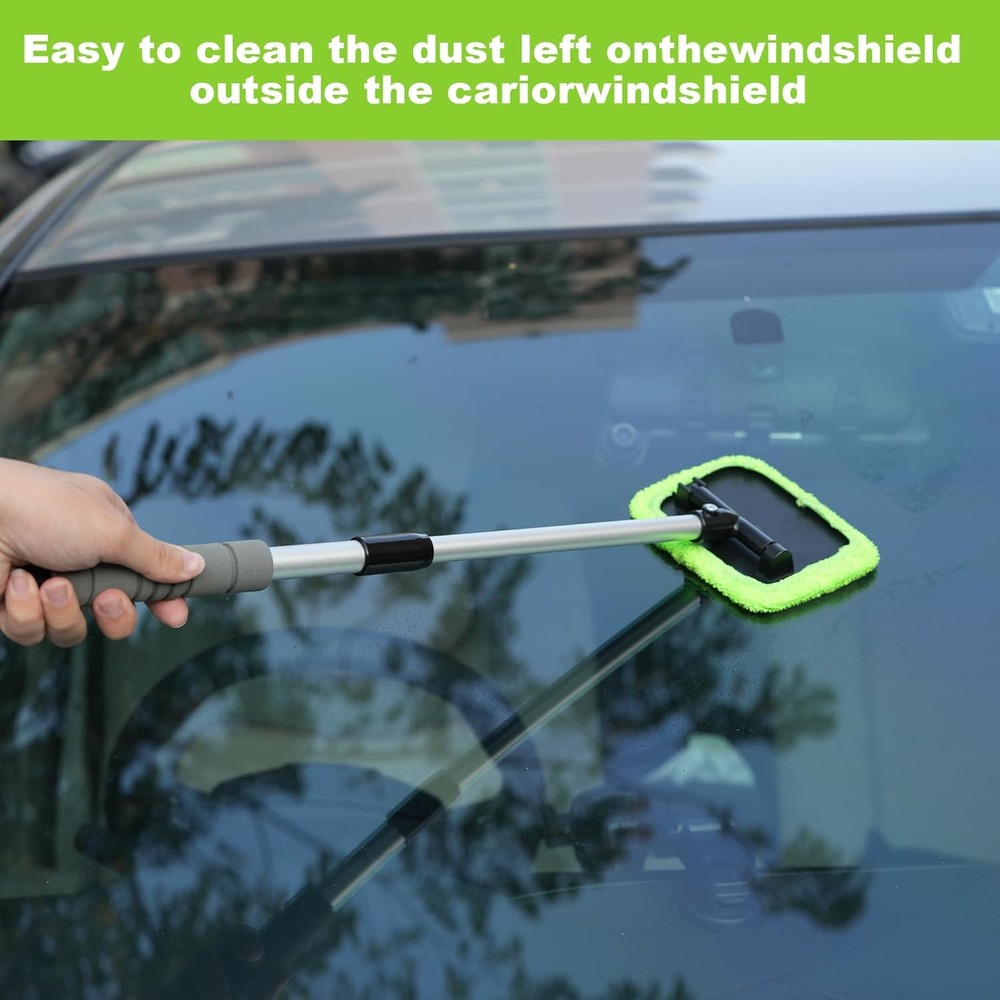 Windshield Cleaning Tool for Car – 27inch Extendable Handle Window Cleaner