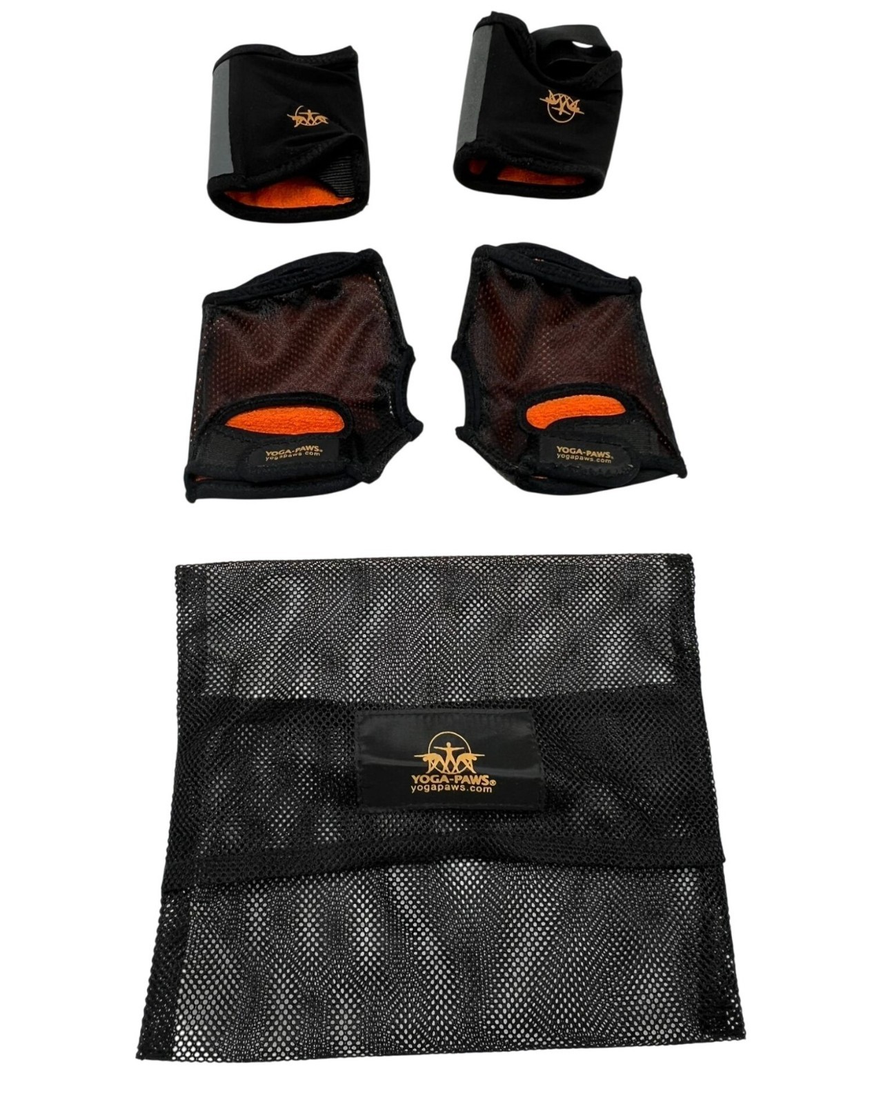 Yoga Paws Womens Mesh & Terry Cloth Grip Gloves & Socks Size 2 Black