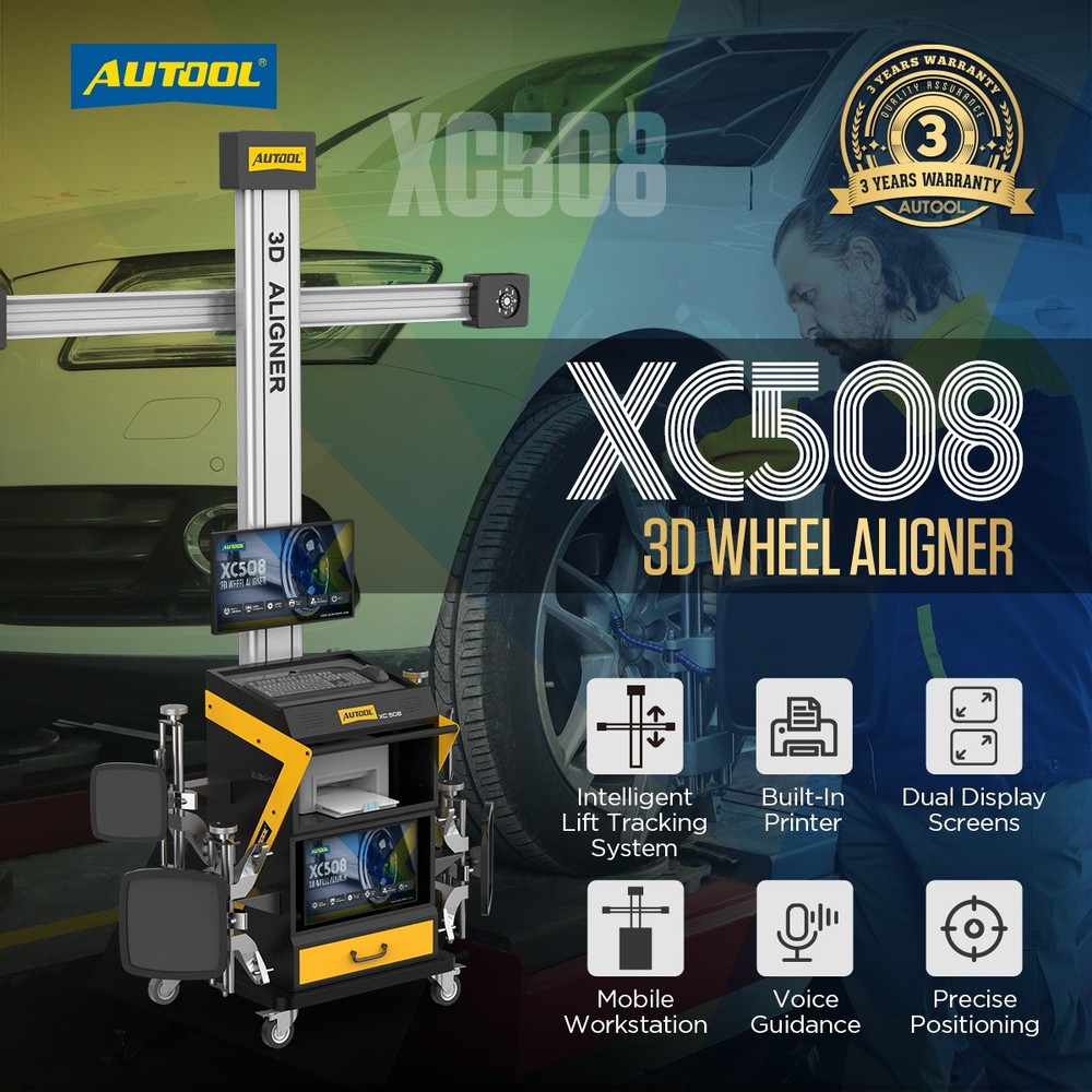 AUTOOL Wheel Alignment Machine 3D Wheel Aligner Tire Alignment Fully Automatic