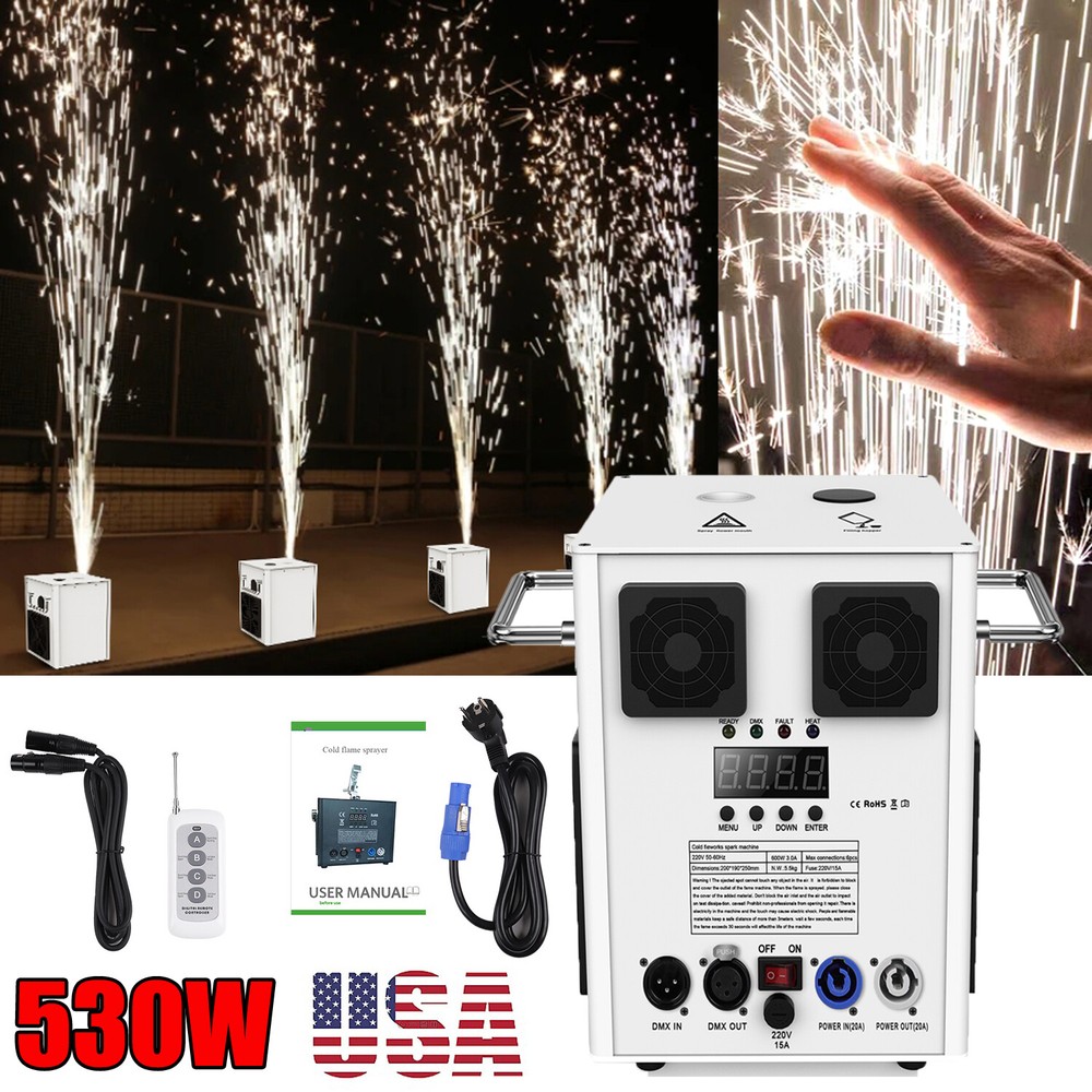 700W Large Cold Spark Machine Stage Effect DMX Firework DJ Event Party Wedding