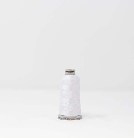 MADEIRA -- Ref. 1801 -- Bright White -- Polyneon Thread -- #40 -- 1100 yards