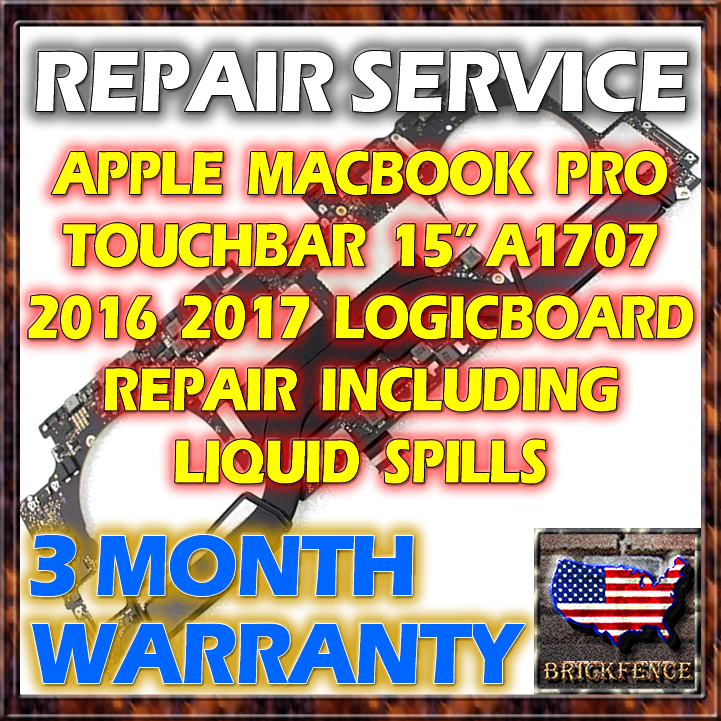 APPLE MACBOOK PRO 15 A1707 2016 2017 TOUCHBAR LOGIC BOARD REPAIR & LIQUID SPILL