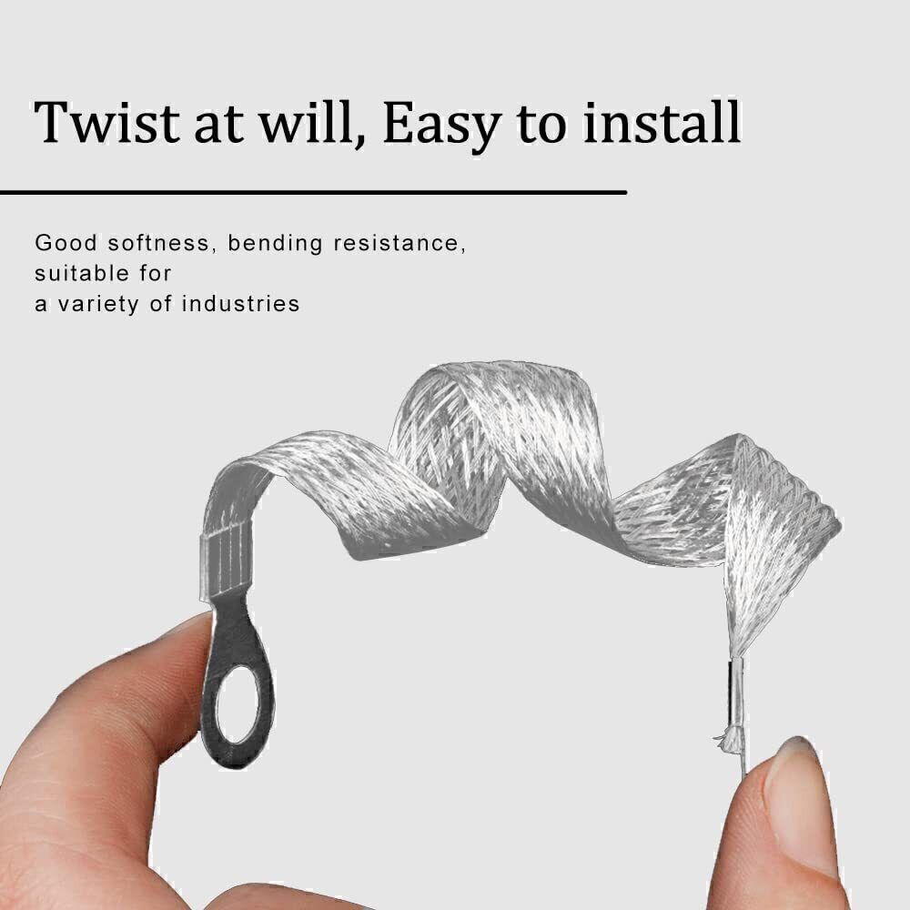 5)Universal Automotive Ground Strap Tinned Copper Car Engine Ground Strap Cable